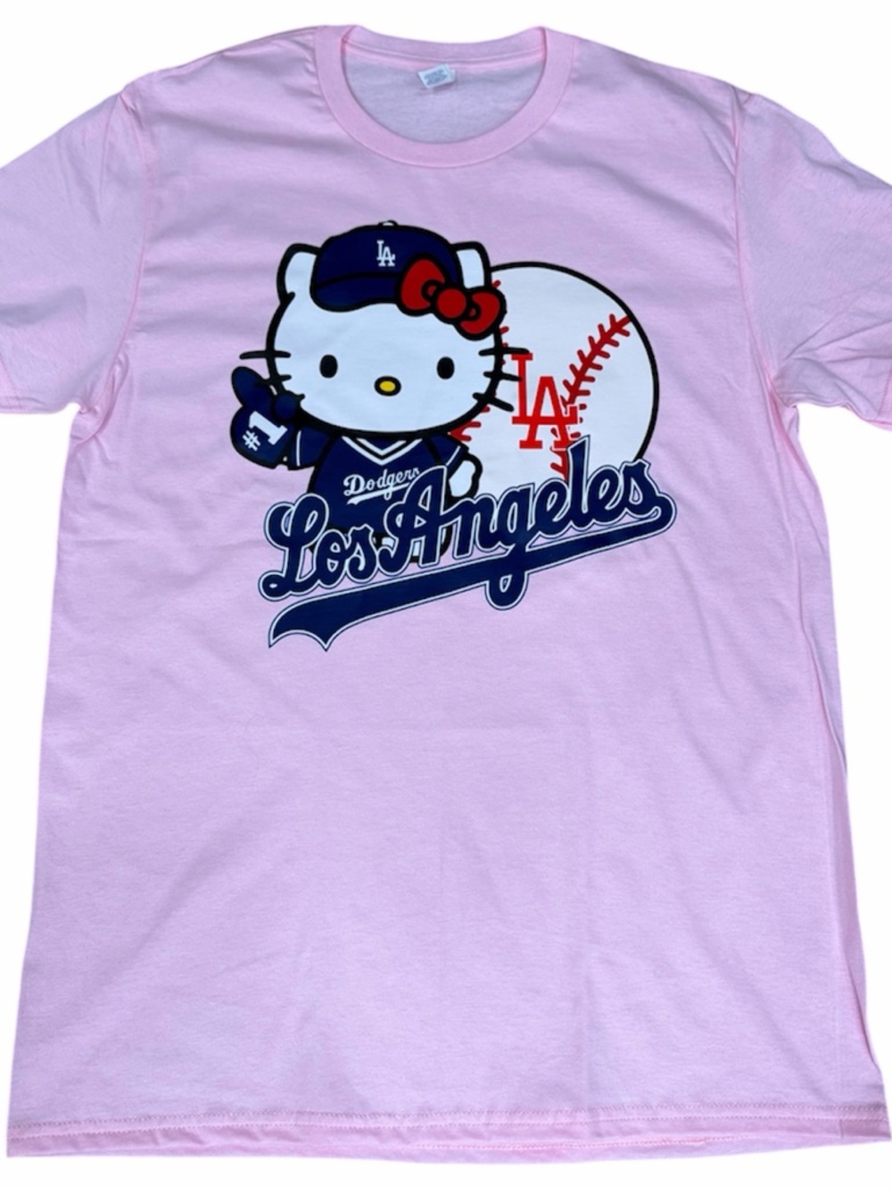 Hello Kitty x Los Angeles Dodgers Pink T-Shirt Hello kitty tee new LA t-shirt